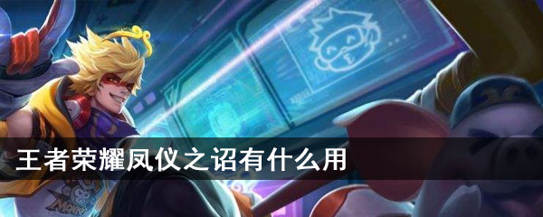 王者荣耀凤仪之诏有什么用