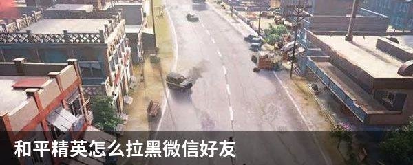 和平精英怎么拉黑微信好友