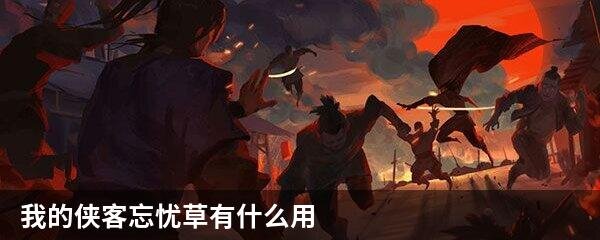 我的侠客忘忧草有什么用