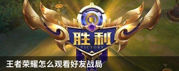 王者荣耀怎么观看好友战局