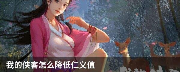 我的侠客怎么降低仁义值