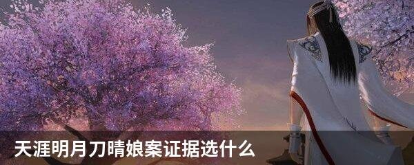 天涯明月刀晴娘案证据选什么