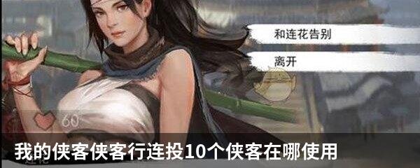 我的侠客侠客行连投10个侠客在哪使用