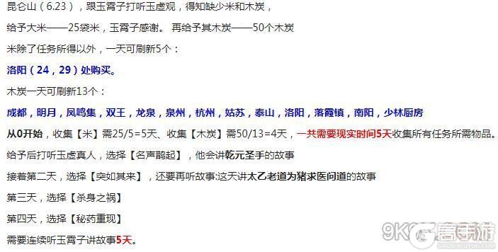 烟雨江湖乾元功后续任务攻略