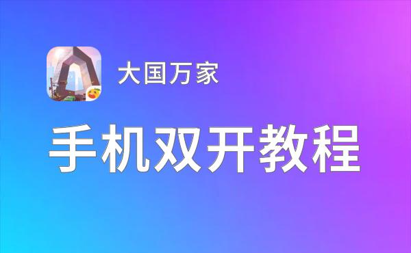 大国万家双开挂机软件推荐  怎么双开大国万家详细图文教程