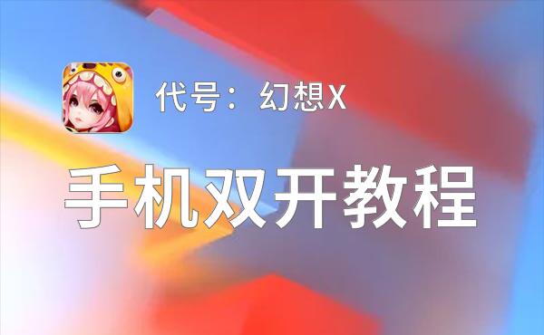代号：幻想X如何双开 2021最新双开神器来袭