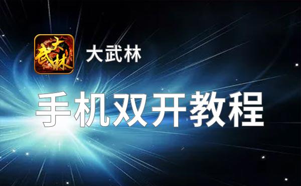 大武林双开软件推荐 全程免费福利来袭