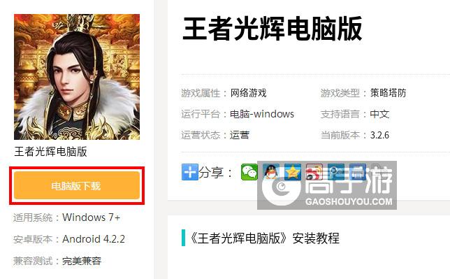  王者光辉电脑版下载