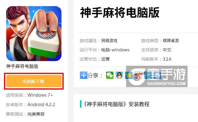 神手麻将电脑版下载