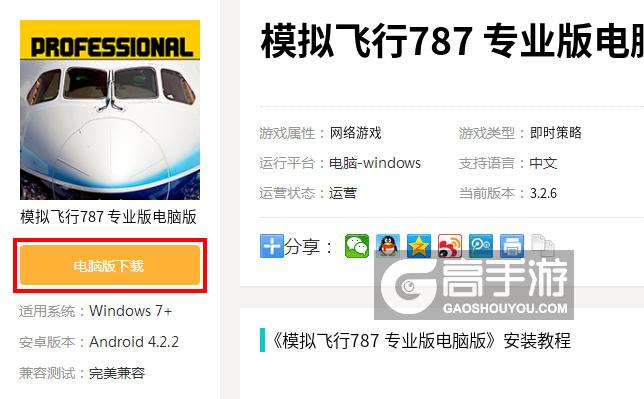 模拟飞行787 专业版电脑版电脑玩模拟飞行787 专业版模拟器下载、安装攻略教程