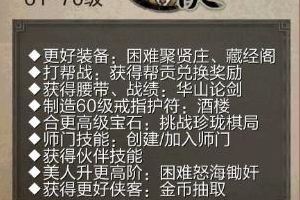 61-70级介绍