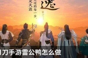 天涯明月刀手游雷公鸭怎么制作