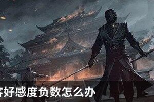 我的侠客好感度负数怎么办