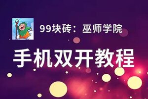 怎么双开99块砖：巫师学院？ 99块砖：巫师学院双开挂机图文全攻略