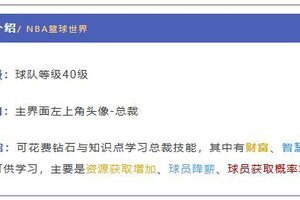 《NBA篮球世界》总裁技能加点解析