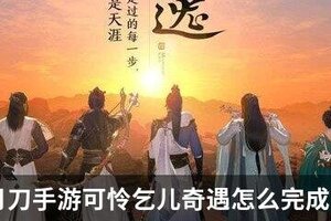 天涯明月刀手游可怜乞儿奇遇怎么完成