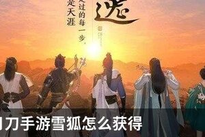 天涯明月刀手游雪狐怎么获得