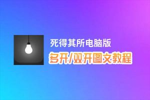 死得其所怎么双开、多开？死得其所双开助手工具下载安装教程