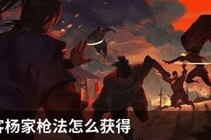 我的侠客杨家枪法怎么获得