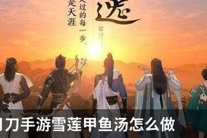 天涯明月刀手游雪莲甲鱼汤怎么做