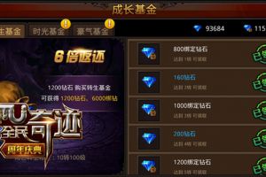 经济危机时代 《全民奇迹MU》成长基金成立
