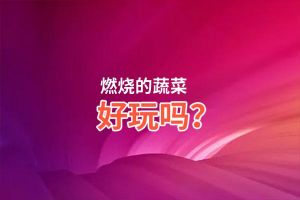 燃烧的蔬菜好玩吗？燃烧的蔬菜好不好玩评测