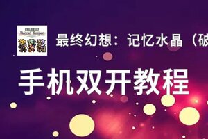 有没有最终幻想：记忆水晶（破解版）双开软件推荐 深度解答如何双开最终幻想：记忆水晶（破解版）