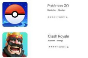 Google Play 2016最佳游戏榜：《Pokemon GO》居榜首，《皇室战争》第二