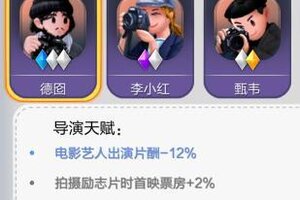 《票房大卖王》导演攻略：导演获取及天赋介绍！