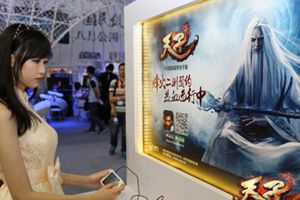 2015ChinaJoy《天子》手游试玩区女神群集