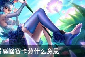 王者荣耀巅峰赛卡分什么意思
