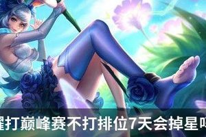 王者荣耀打巅峰赛不打排位7天会掉星吗