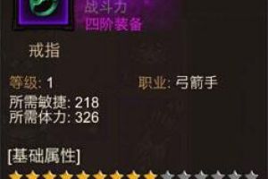 箭手四阶精灵戒指掉落副本一览