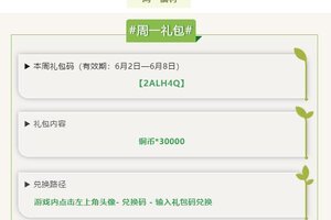 《三国群英传：鸿鹄霸业》每周礼包码