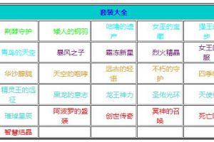 精灵王套装简介