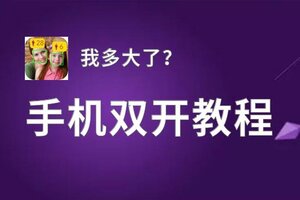 我多大了？双开挂机软件推荐  怎么双开我多大了？详细图文教程