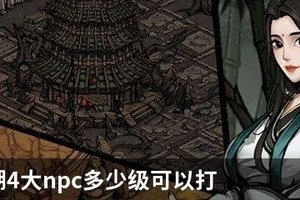 烟雨江湖4大npc多少级可以打