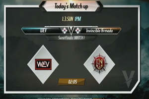 VIPL2半决赛战况视频：WEV VS Invincible Armada第一场