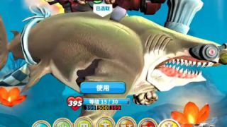 饥饿鲨世界92期吃了一条原子鲨好硬大海游戏解说